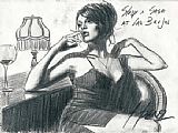 Fabian Perez Study For Saba At Las Brujas painting